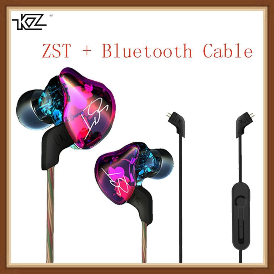 KZ ZST Hybrid In Ear Monitors WIRED and BLUETOOTH