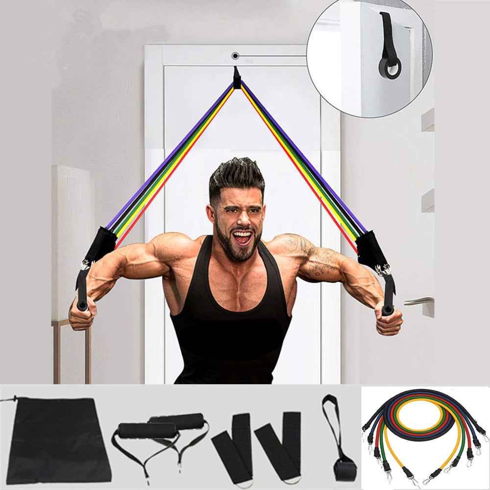 Buy ShopiMoz Portable 11 pcs Resistance Bands for Workout for Men