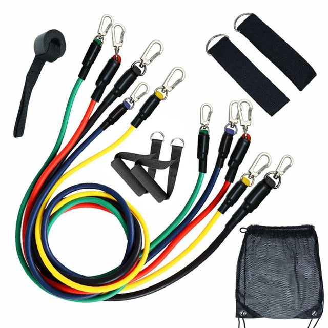11 Pcs Elastic Resistance Bands Set